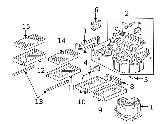 Genuine Honda Cabin Air Filter Case 80296-S5A-003