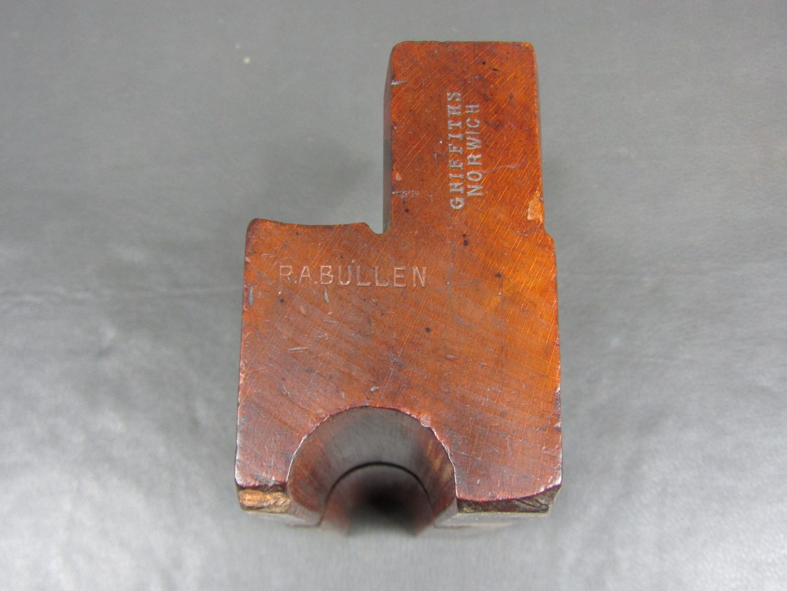 Wooden moulding plane 1 1/8" nosing old tool by Griffiths