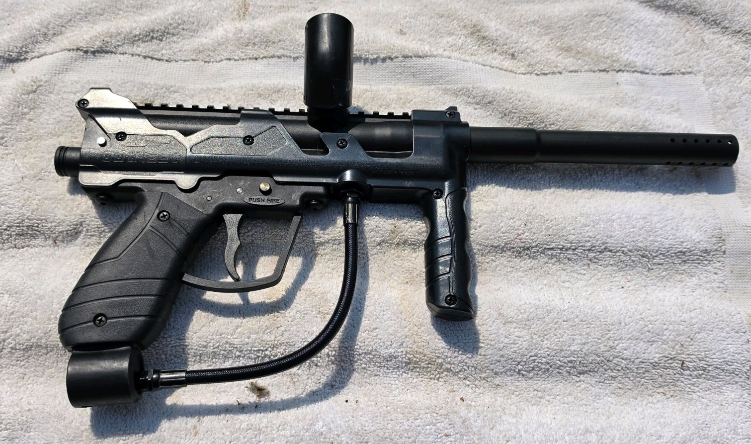 Empire Outkast .68 Caliber Paintball Marker Gun Black w/ Foregrip Untested