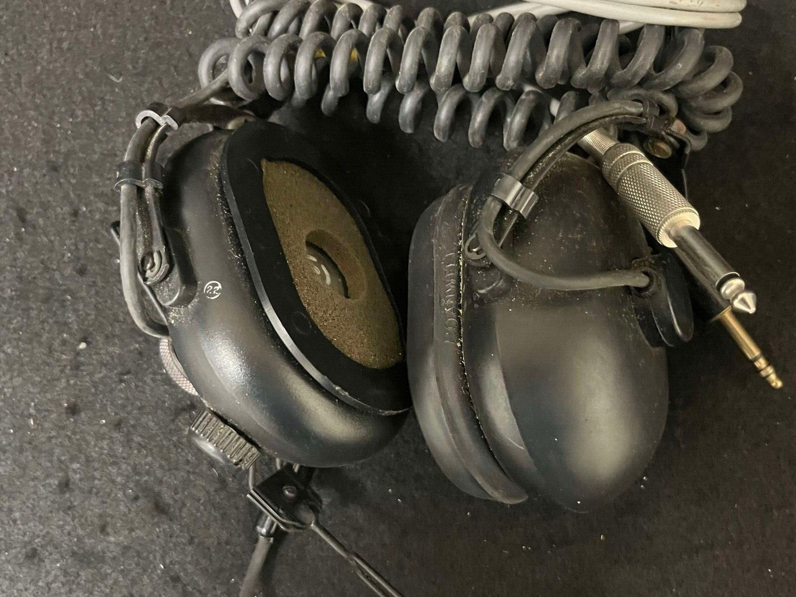 VINTAGE AVIATION HEADSET - HEADPHONES WITH MICROPHONE