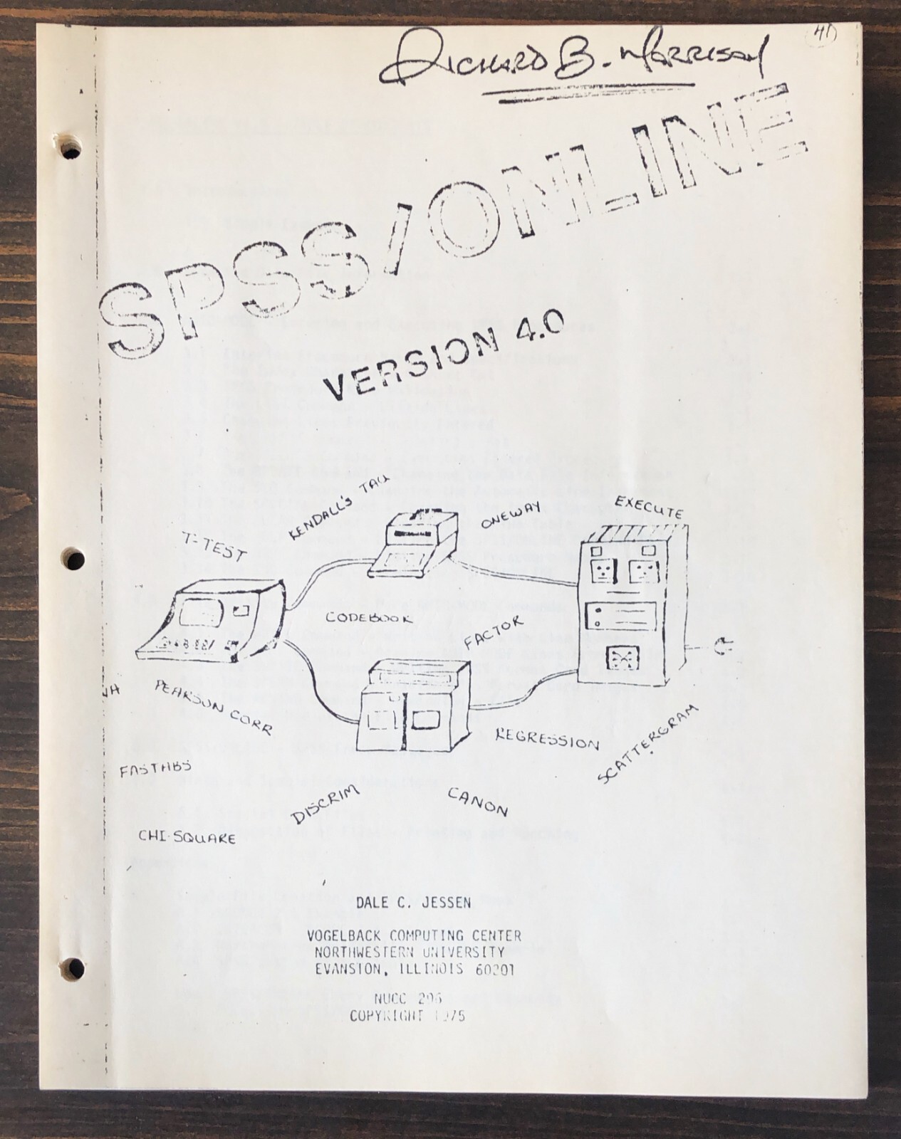 SPSS / Online Version 4.0 Users Guide by Northwestern University (1975)
