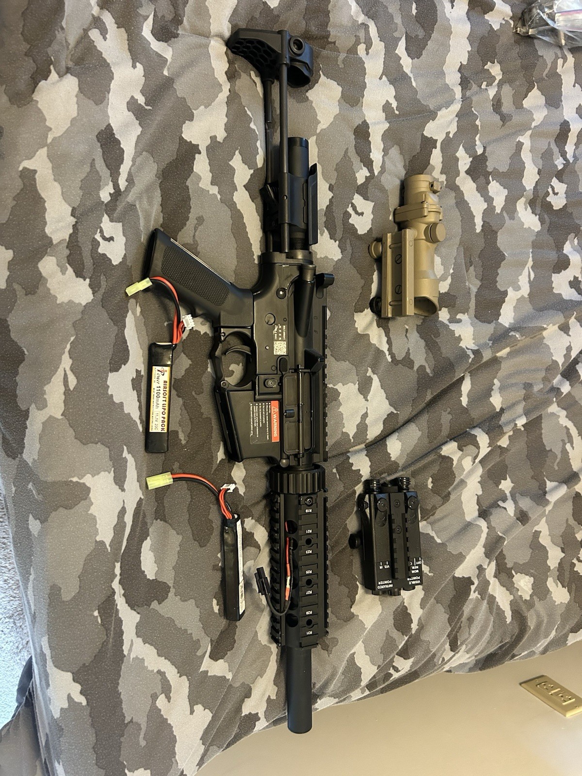 BOLT Electric Airsoft Rifle, Battery Powered, Tactical Rail, Compact Design ebb
