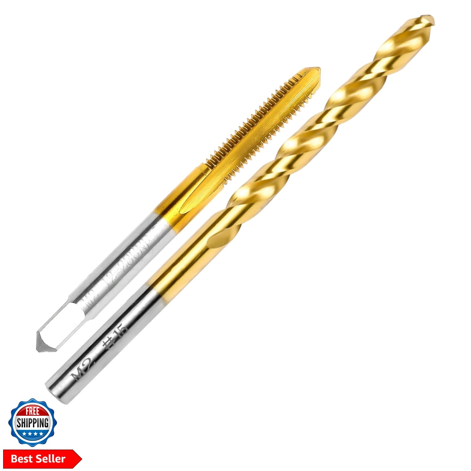 12-28 UNF Tap and Drill Bit Kit, M2 HSS Drill and Tap Set, Combination of Dri...