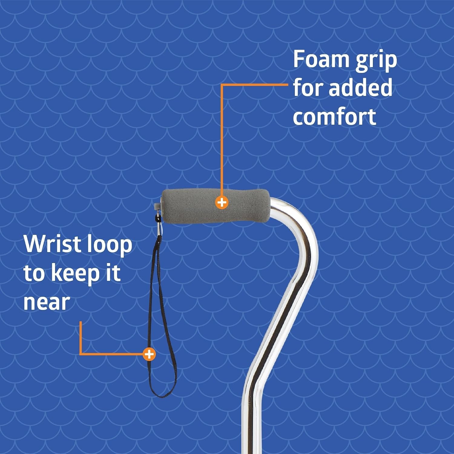 Comfort Grip Chrome Walking Cane – Elevate Your Mobility Style with Stability