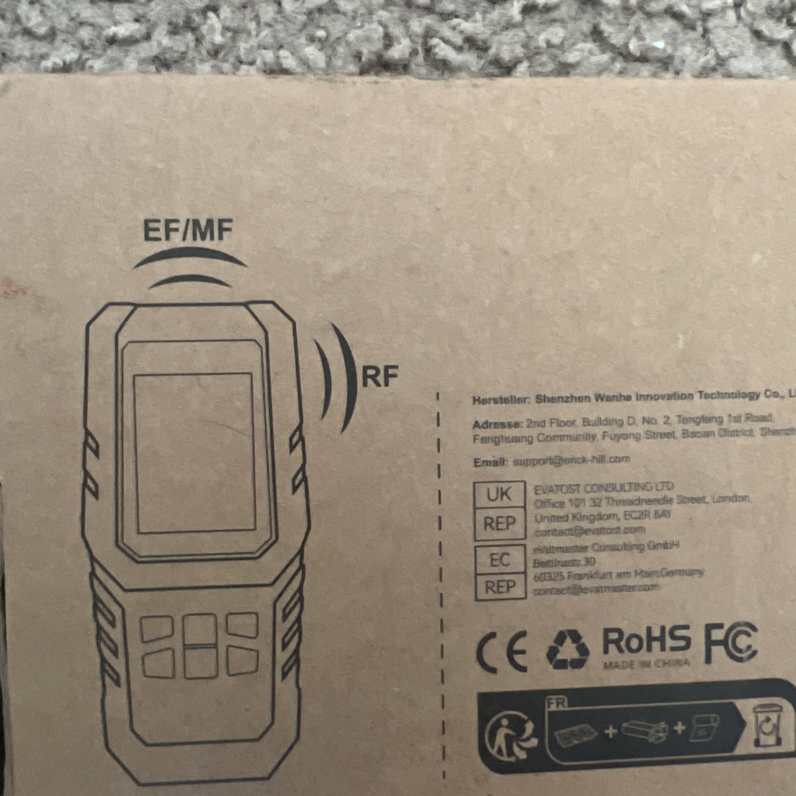 ERICKHILL ER02 EMF Meter Electromagnetic Field Radiation EF RF MF Detector Tool