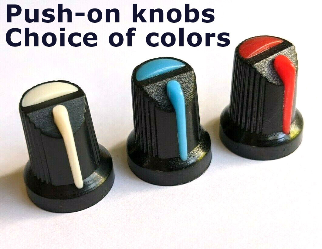 4 Knobs for Boss Guitar Effect Pedal Pots - 6mm knurled shaft 18T - 14 x 17 mm