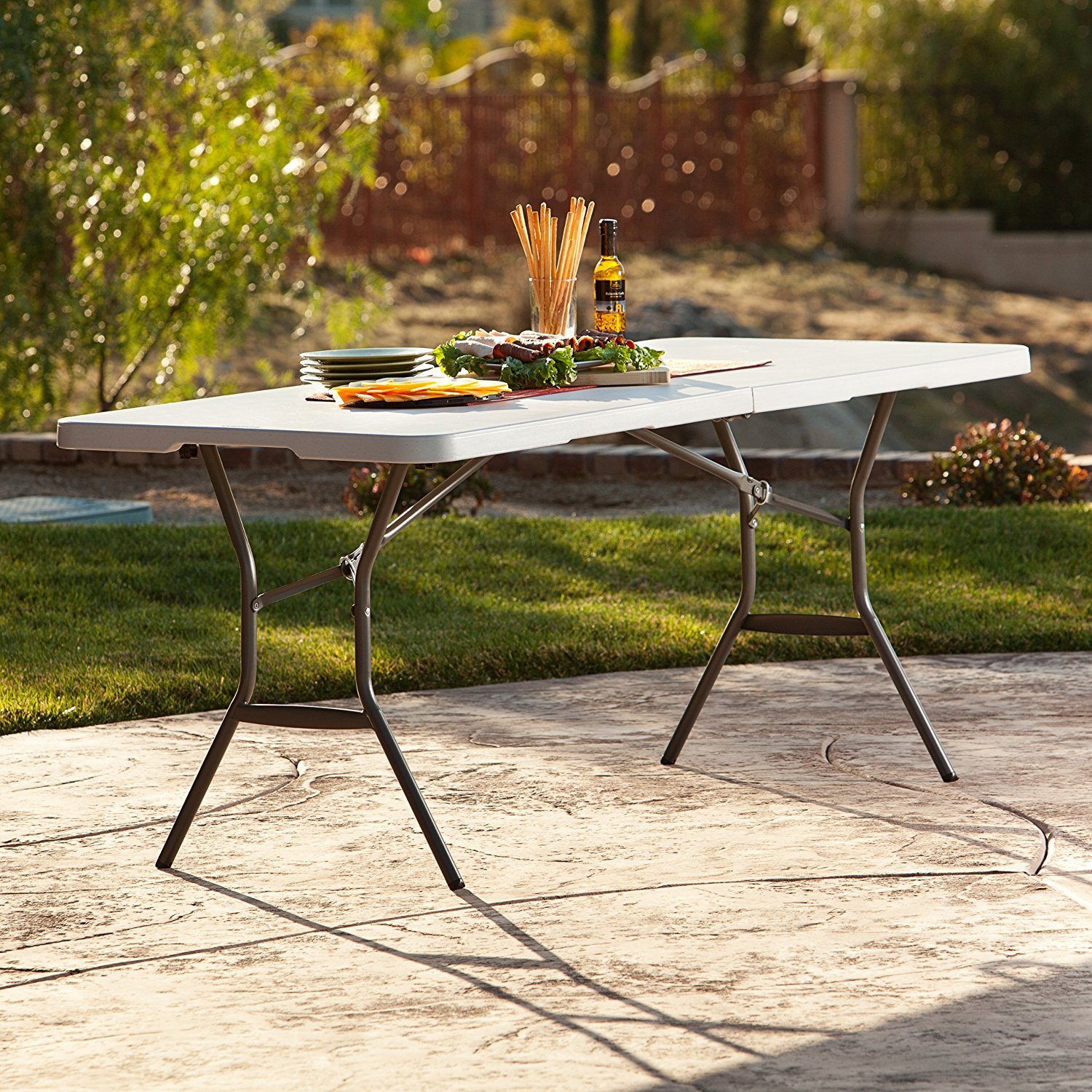 Commercial Table 6 Feet Garage Sale Lunchroom Work Church Indoor Outdoor Folding