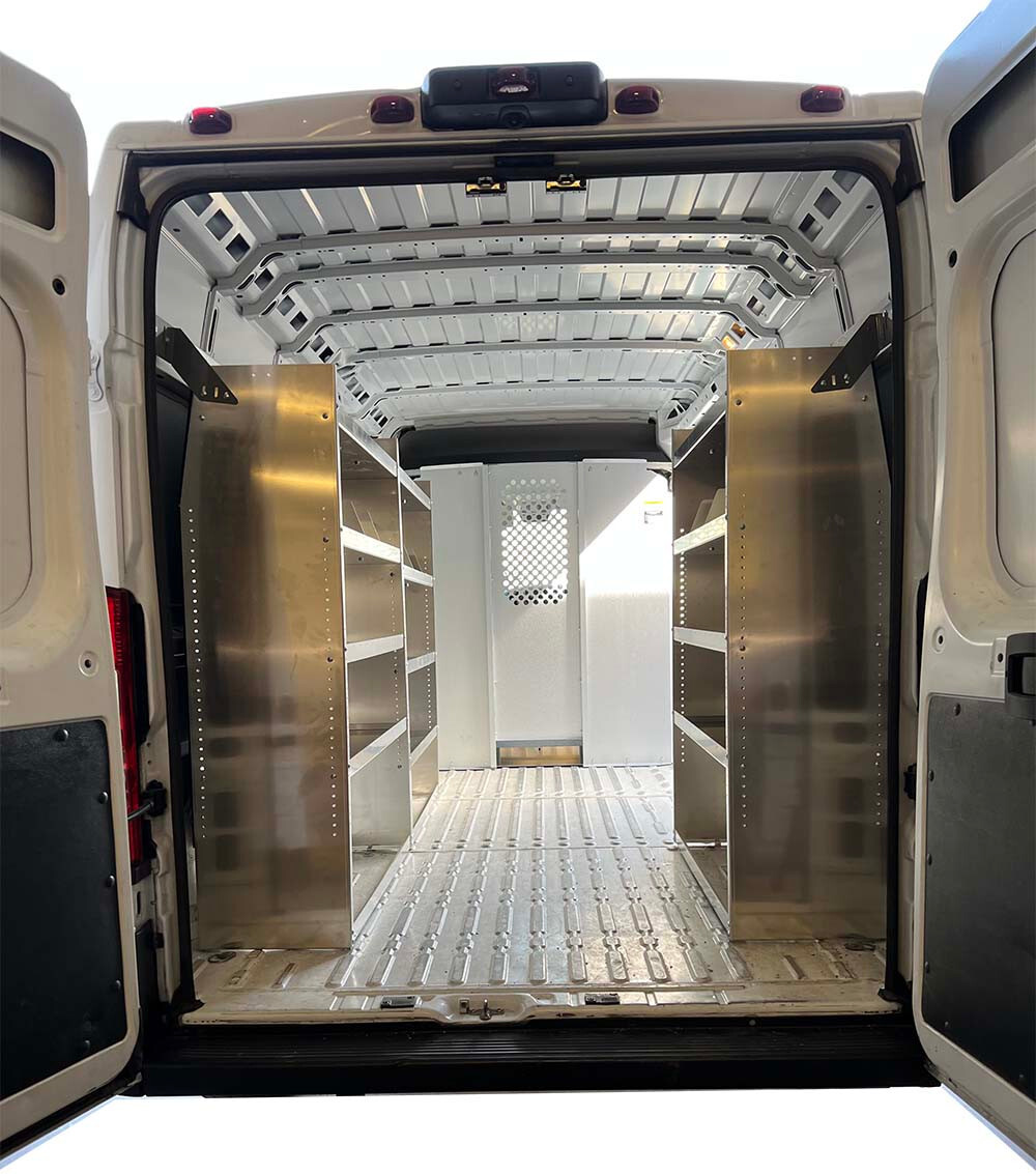 3 pcs Aluminum Shelving Package for High Roof Ford Transit Van 59"Hx 45"L x 16"D