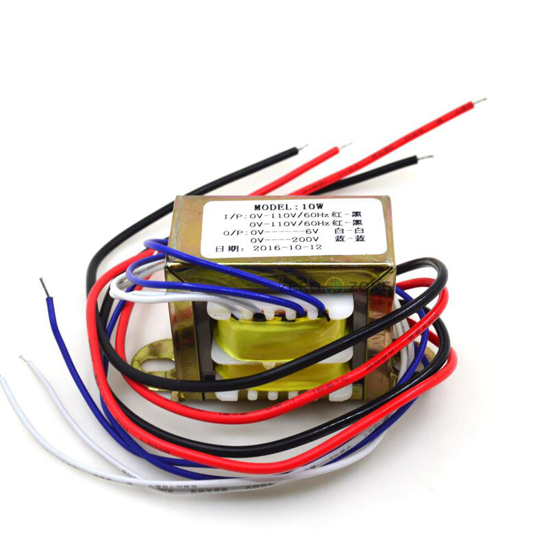 10W EI transformer for tube preamp 0-110V*2 To 0-6V 1A 0-200V 20mA