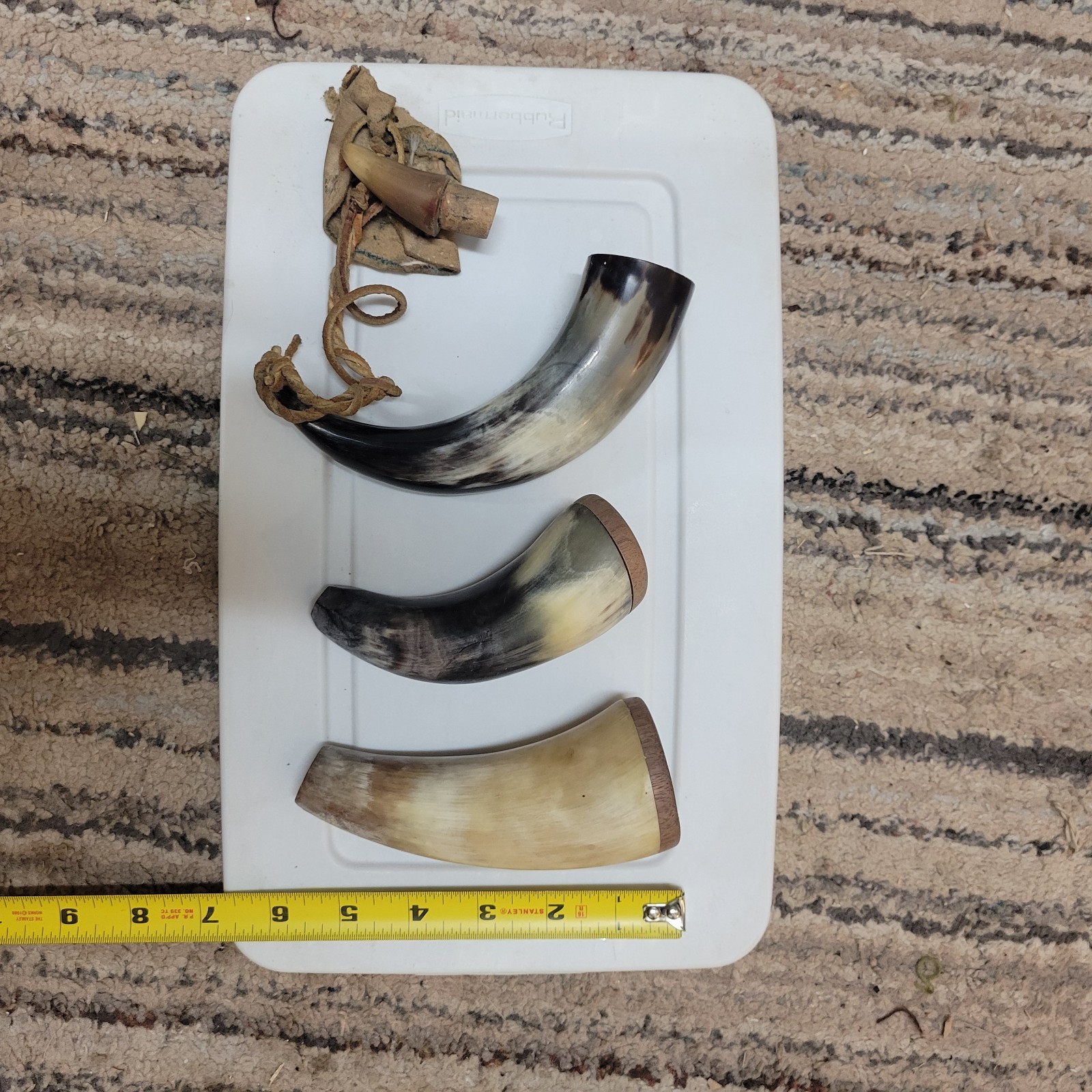 Lot Of Powder Horns And Parts. Handcrafted.  Made In The USA.