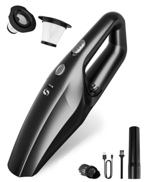 Handheld Vacuum Cordless, Car Vacuums Powerful with Black Gray Cordless