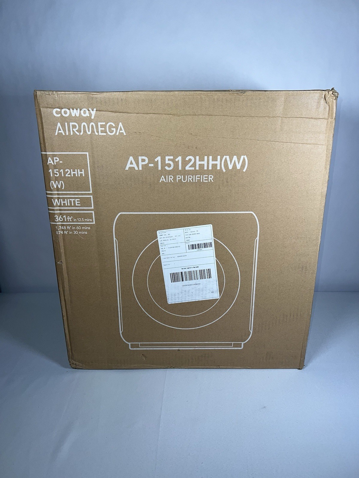 Coway Airmega AP-1512HH(w) True HEPA Air Purifier with Air Quality Monitor White