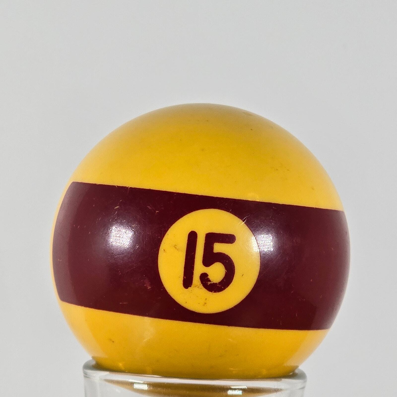 Vintage Bakelite # 15 Billards ball 162 grams Distressed look rich history