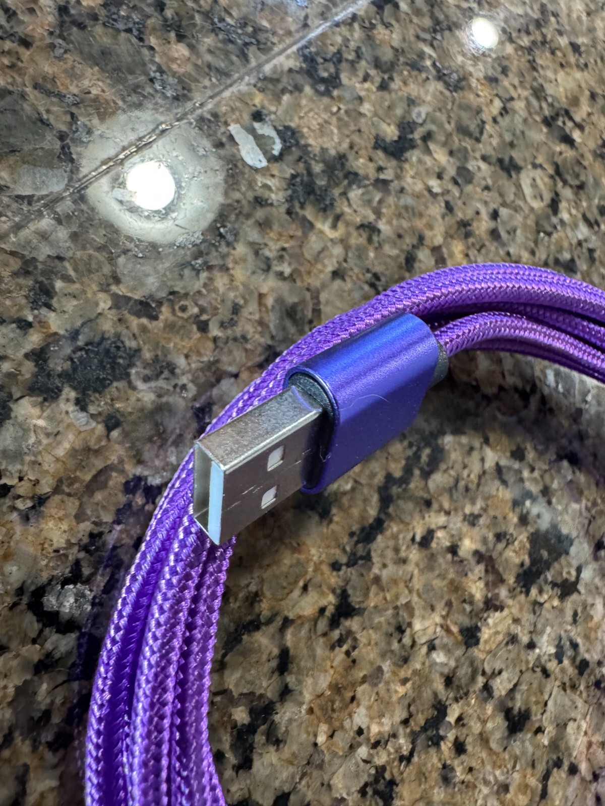 USB-A to USB Micro Charging/Data Transfer Cable Cord 10' Purple Phone Cable