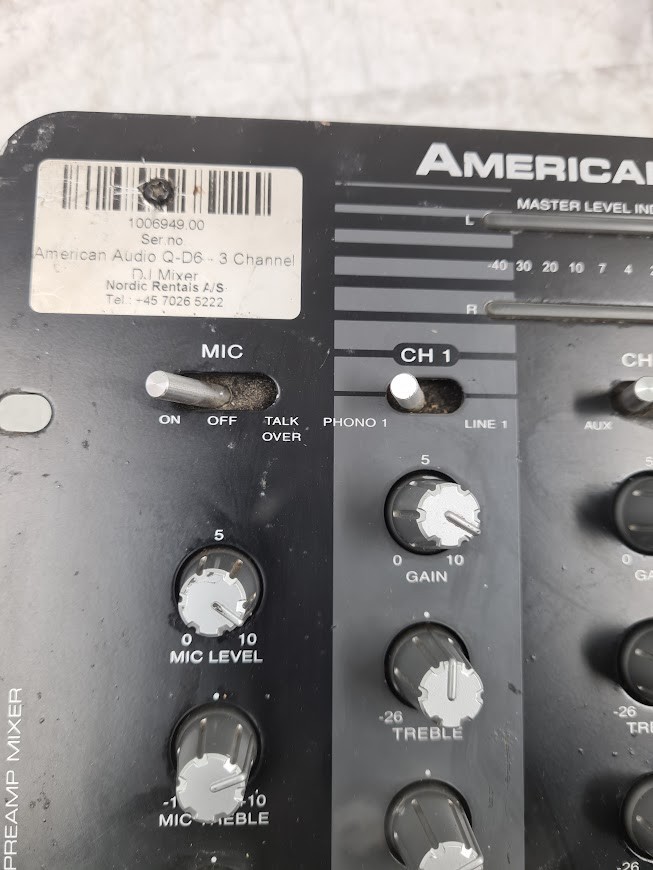 American Audio Q-D6 Mixer Not Tested