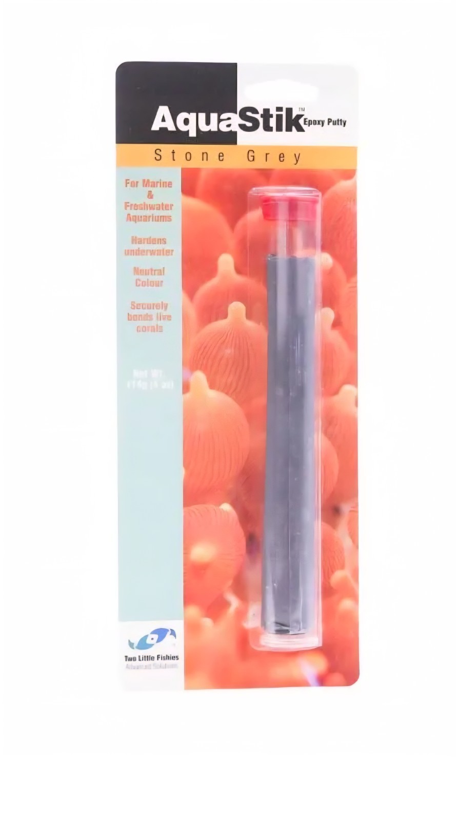 Two Little Fishies AquaStik Epoxy Putty Stone Grey 4oz AquaScaping & Fragging