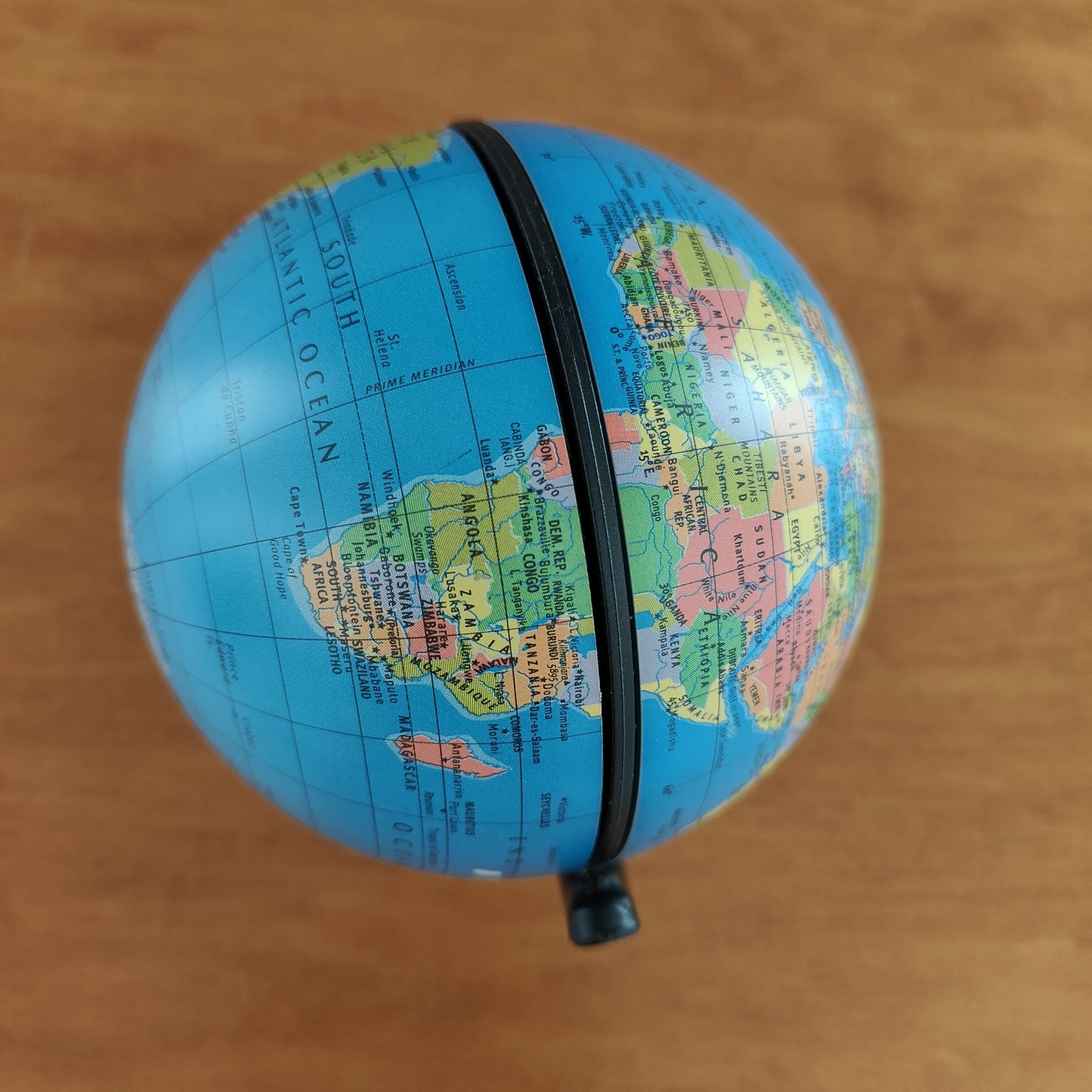 Replogle World Mini Globe 2001 Desktop 4" Diameter/5.5” Tall Dual Direction Spin