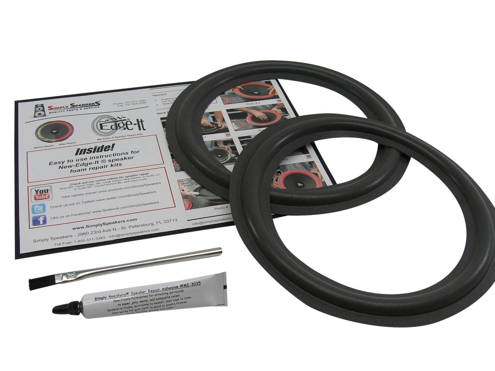 Pioneer CS-701, F45, G100W, G101WAII, G2000, R580, 10" Speaker Foam Kit FSK-10A