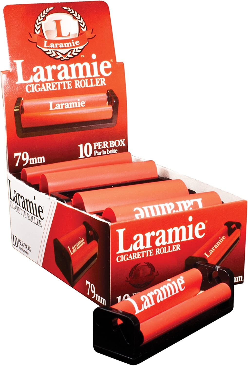 10 Pack Laramie 79mm Plastic Cigarette Roller Making Rolling Machine - 3225-10