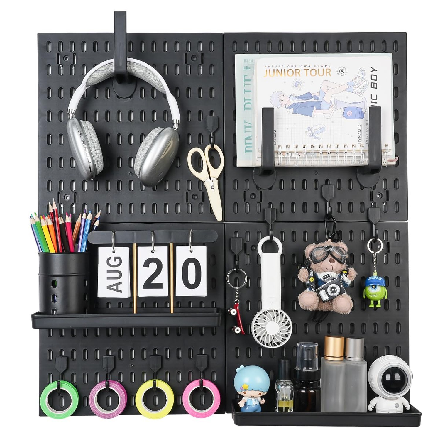 Pegboard Wall Organizer Kit – Heavy Duty 20lbs Load Bearing, Easy Installa