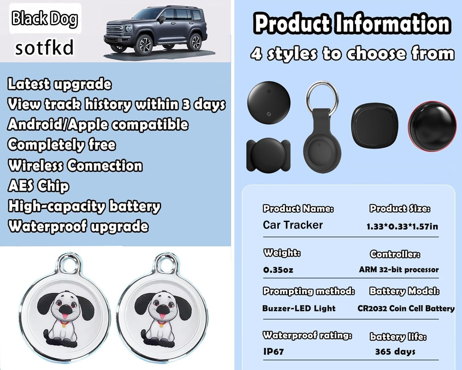2 Pack GPS Tracker for Vehicles,Tracker Device for Vehicles,Car GPS Tracker | Tr