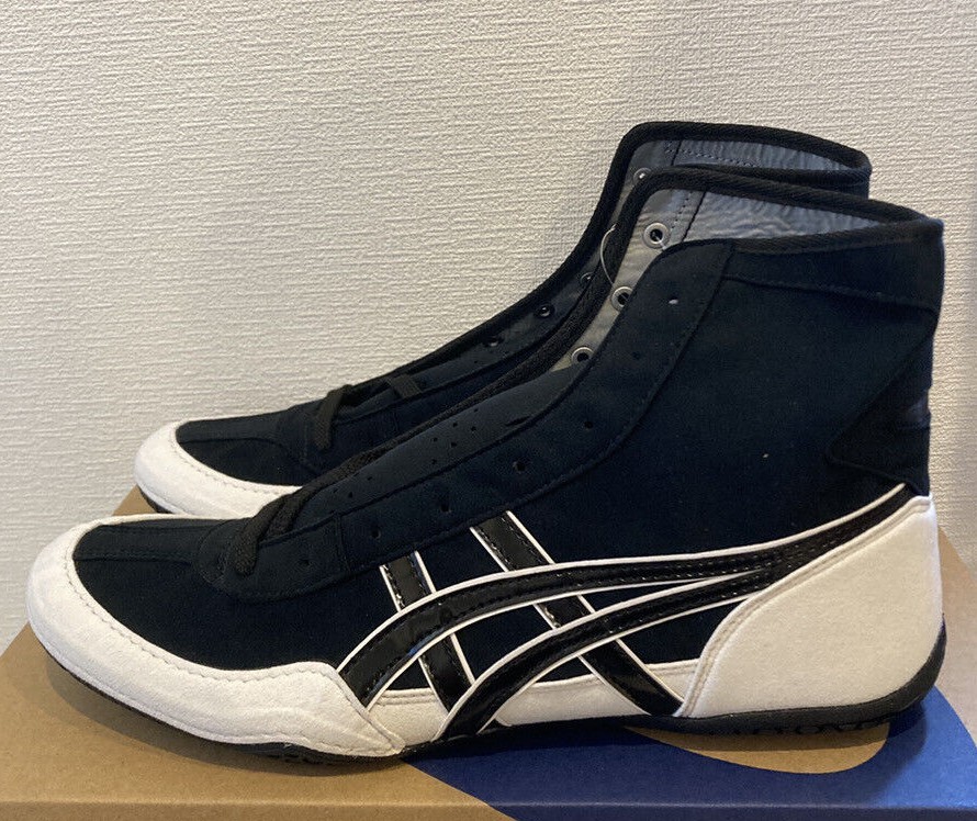 Asics Wrestling Shoes EX-EO 1083A001 Black x Black x White x White Heal Black