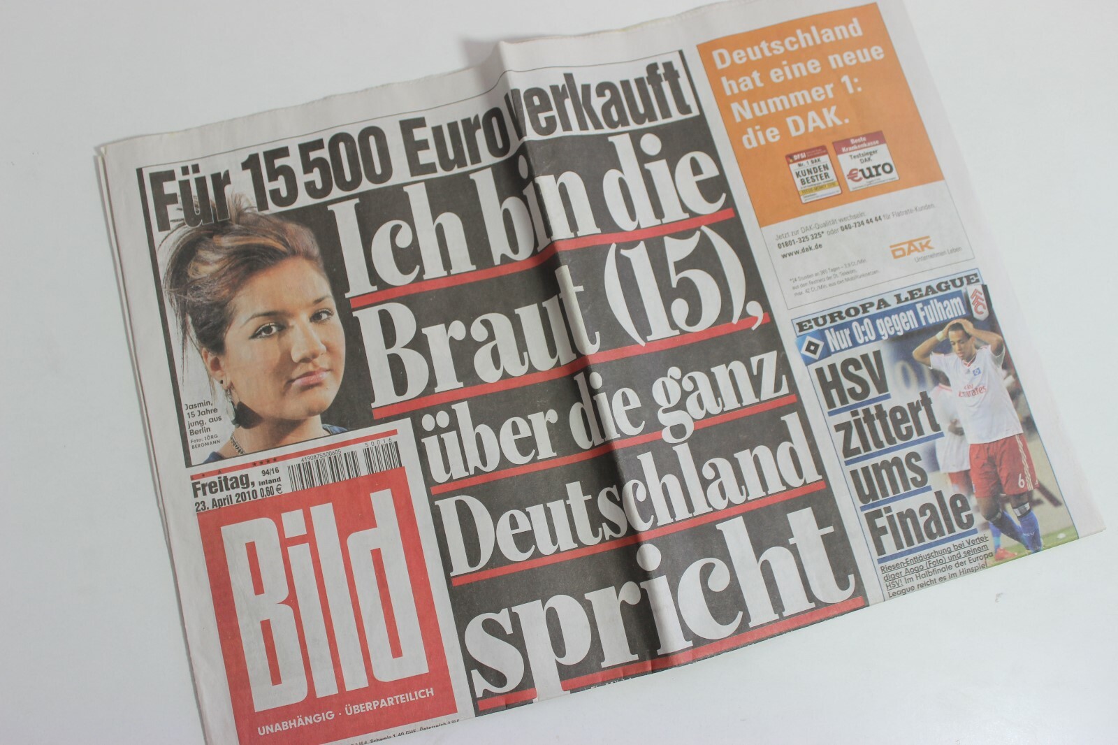 BILDzeitung 23.04.2010 April 23.4.2010 Geschenk für besondere Anlässe