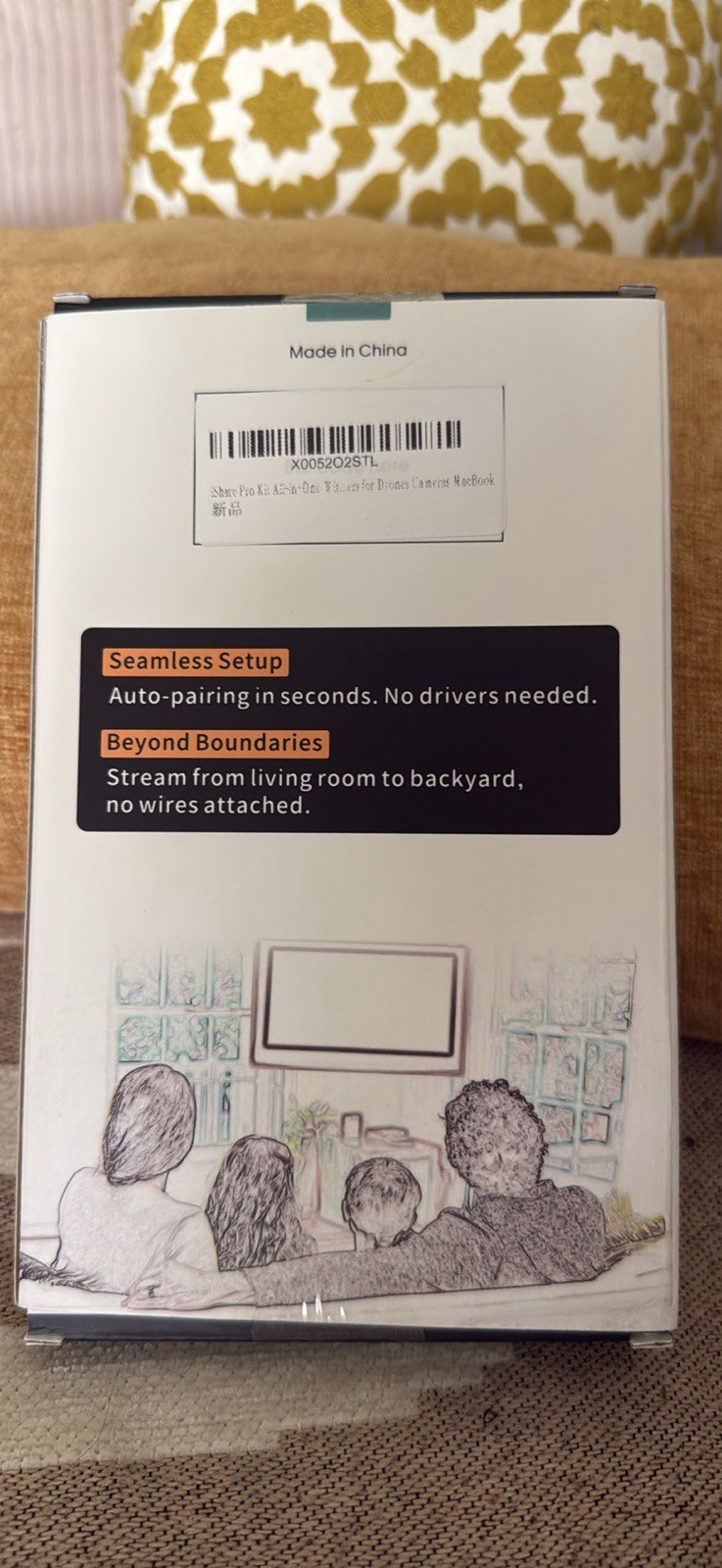Wireless HDMI Transmitter Receiver Kit 1080P 60Hz USB-C Plug & Play