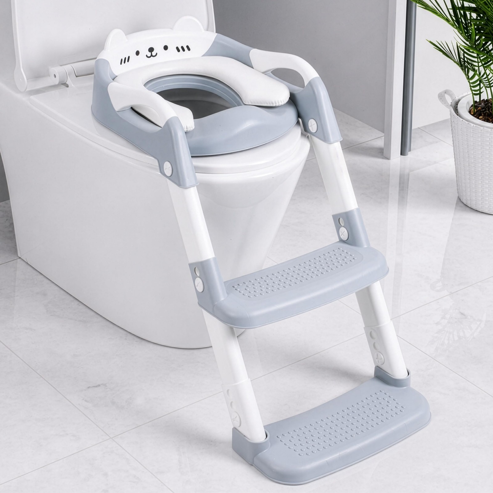 Orzbow Potty Training Seat with Step Stool, Adjustable Height, Anti-Slip | Safet