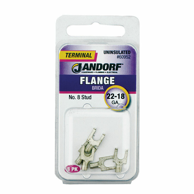 Jandorf Terminal FLANGE 5 pk SILVER 22-18 Ga. No. 8 Stud Size Uninsulated 60952