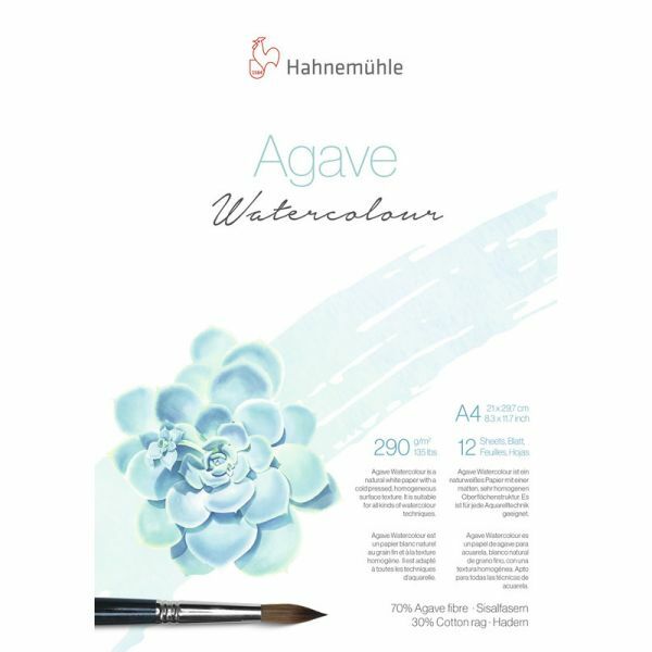 Hahnemuhle Agave Watercolour Paper Block - 12 Sheets - Gelatine Free - Vegan