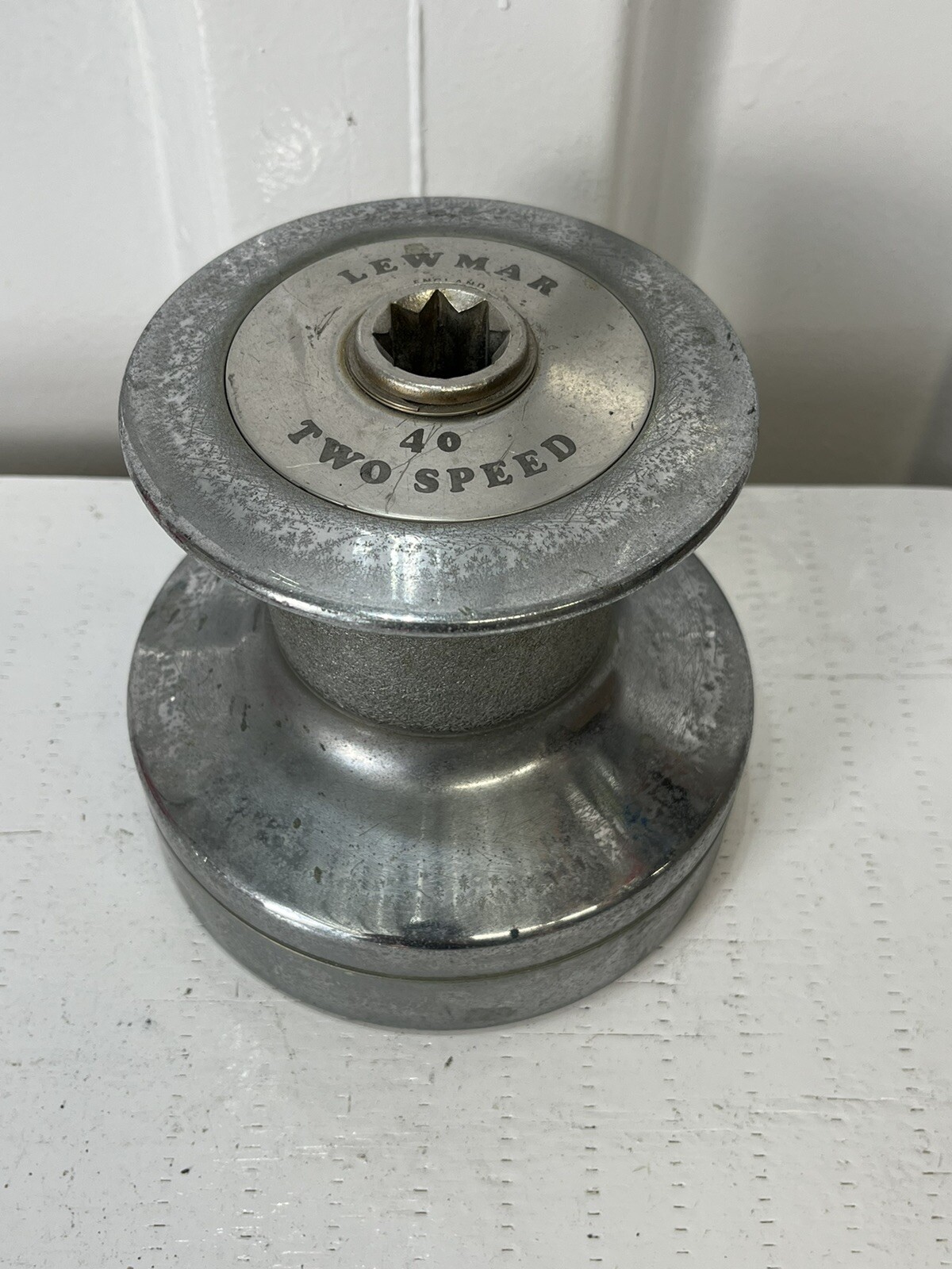 Chromed Brass Lewmar 40 Two Speed Sailboat Winch