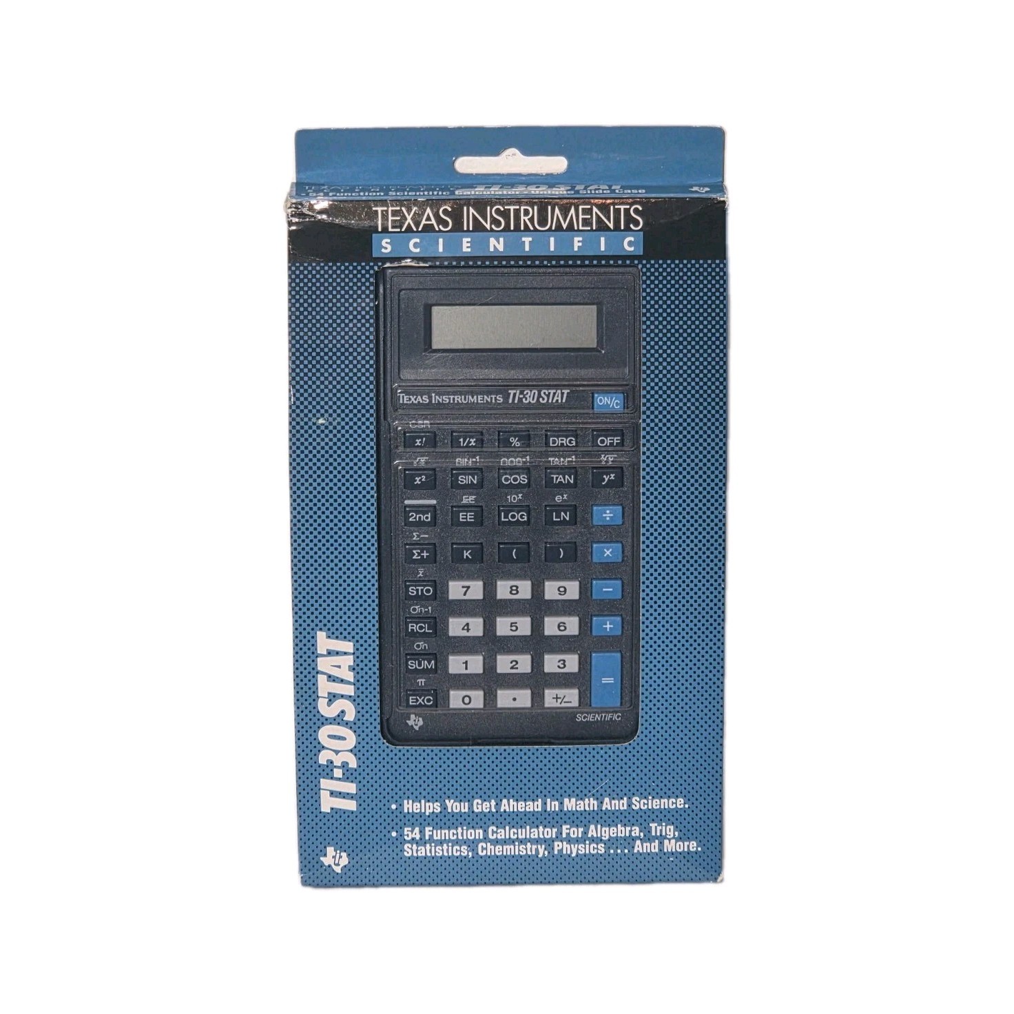Texas Instruments TI-30 STAT Vintage Scientific Calculator Original Packaging