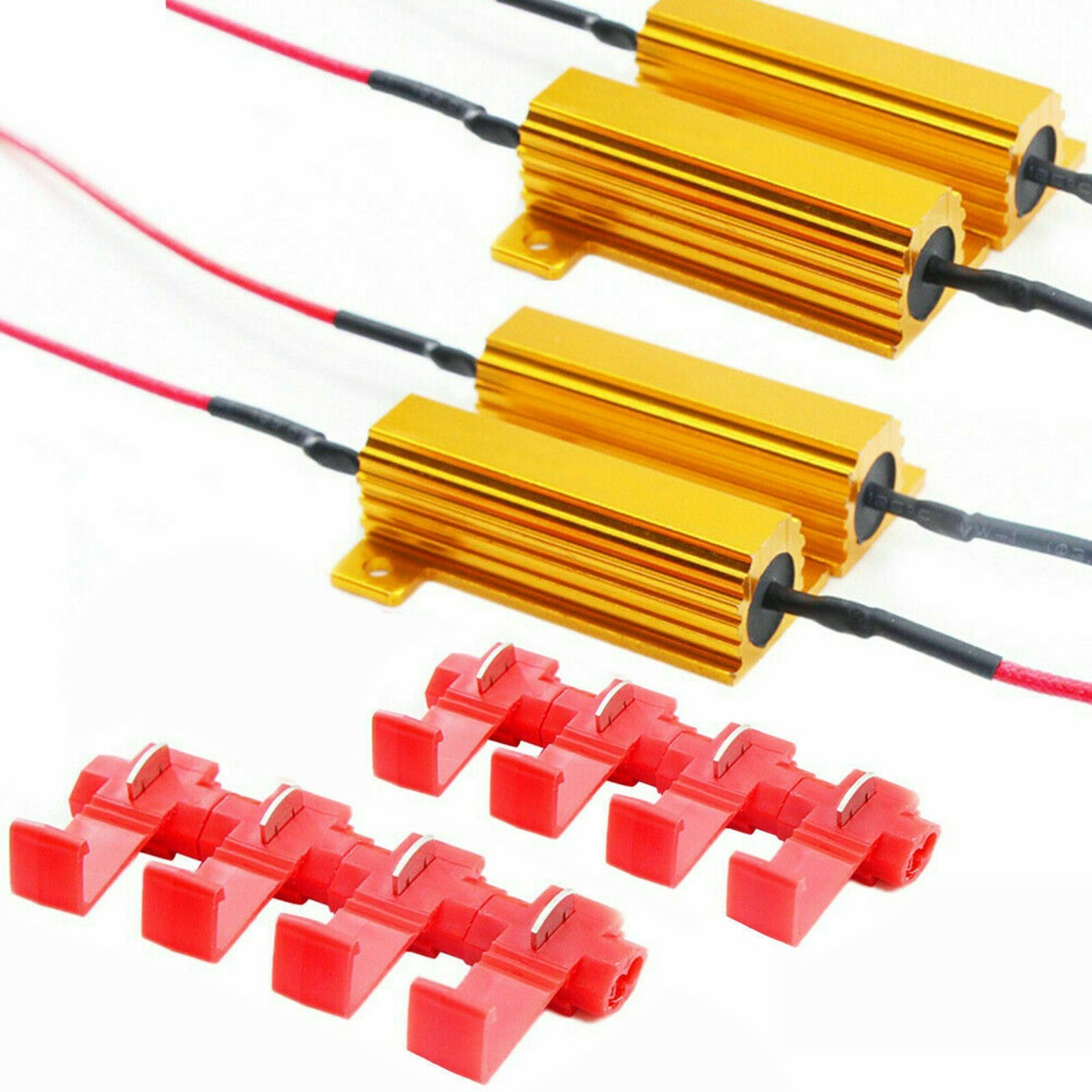 4PCS Load Resistor 50W 6RJ 6ohm LED Decoder FIX Hyper Flash Turn Signal Blinker