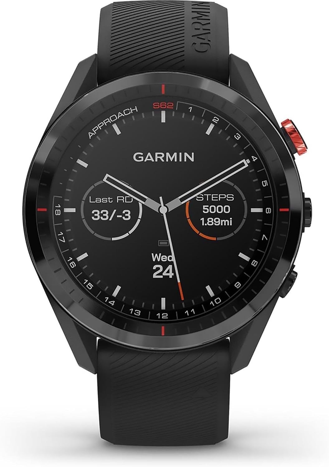 Garmin Approach S62, Premium Golf GPS Watch Built-in Virtual Caddie Black NEW