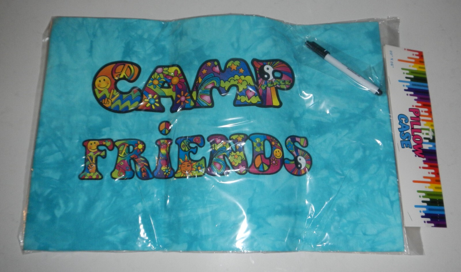 Camp Friends Signable Autograph Standard Size 20x26 Pillow Case