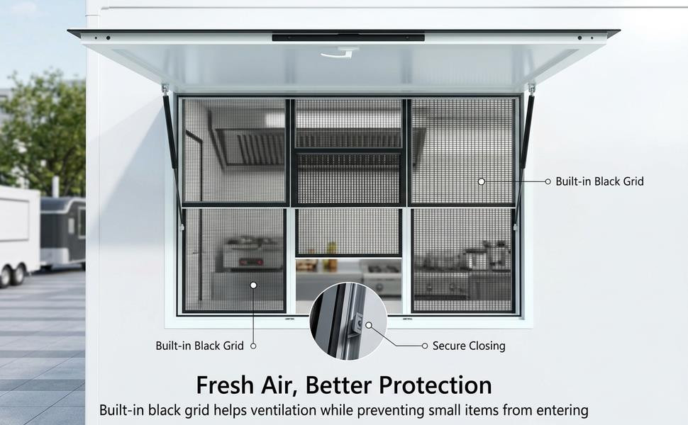 Multi-Functional Vertical Sliding Concession Window