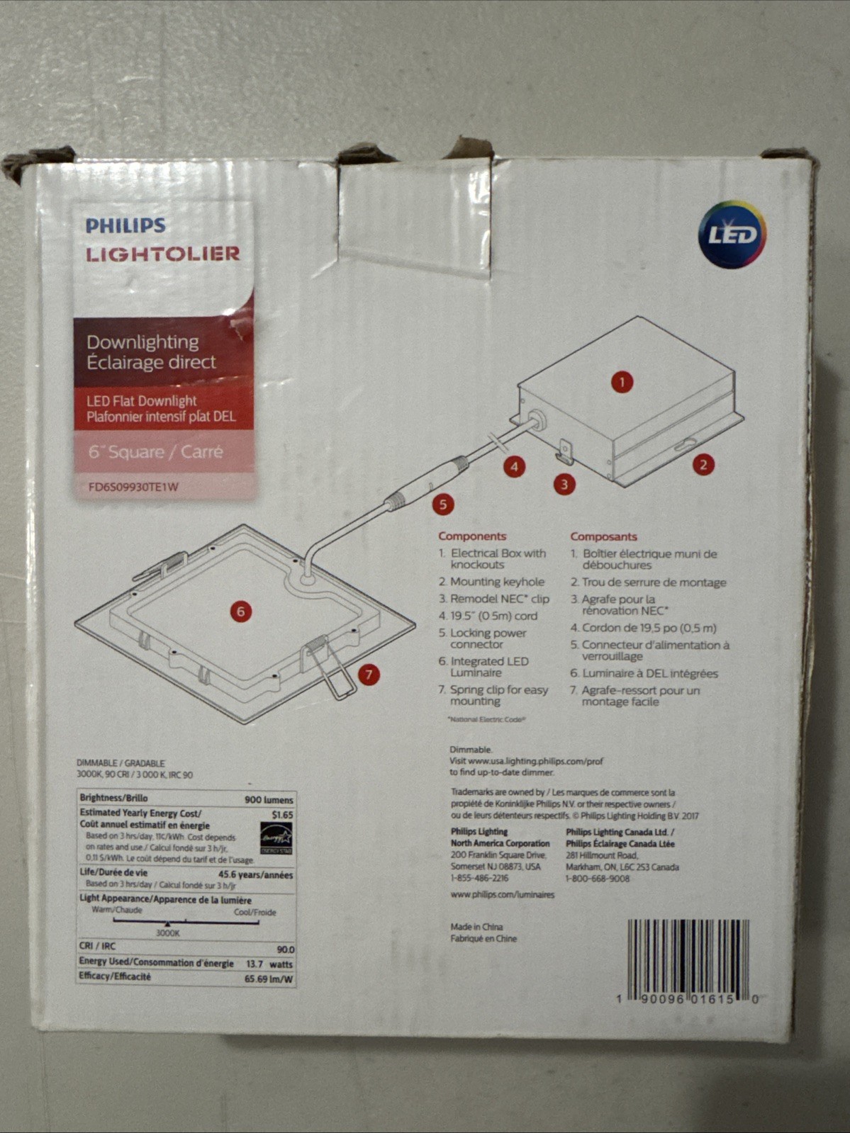 PHILIPS DOWNLIGHT LOW PROFILE LED-900 LUMENS