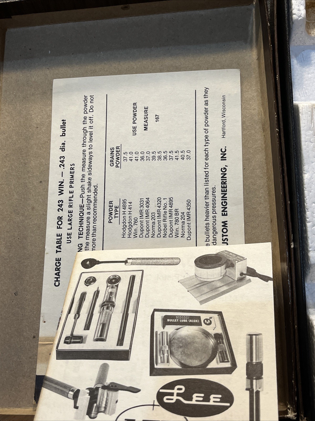 Lee Loader Target Model Partial for Parts 1958