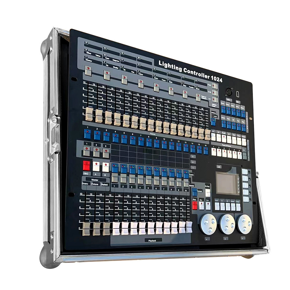 Lighting Console 1024 DMX Controller 1pcs With Flight Case For DJ Pro Light