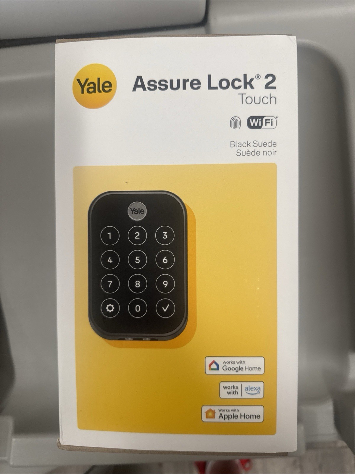 Yale Assure Lock 2 Touch Keypad Smart Lock Black Suede Wi-Fi Google Alexa Apple
