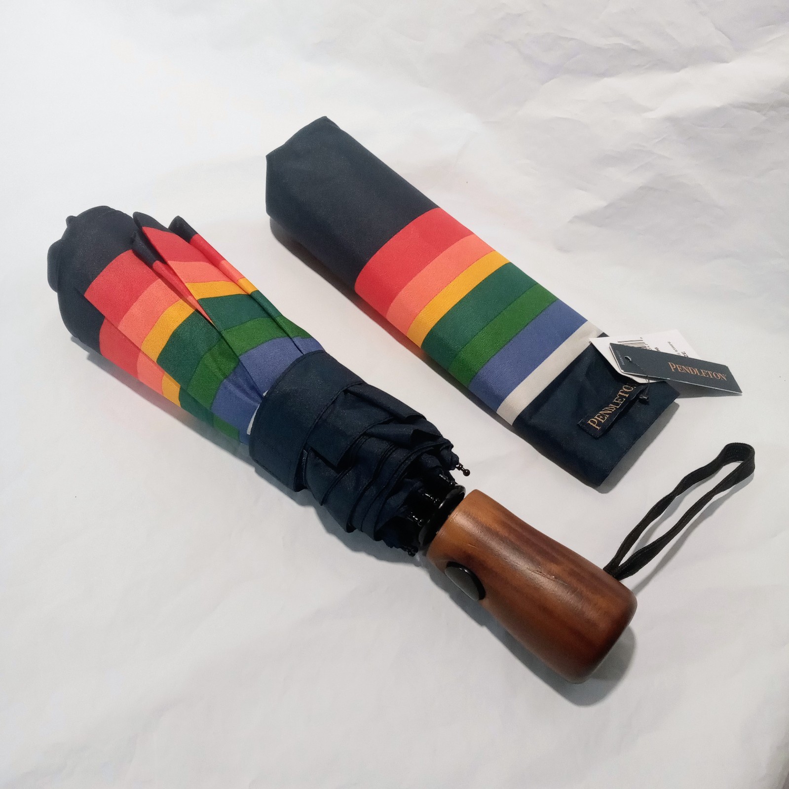 Pendleton Umbrella Crater Lake Stripe New with Tag READ