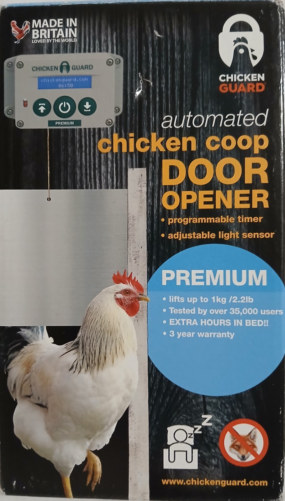 Chicken Guard Automated Primium Chicken Coop Door Opener. NIB
