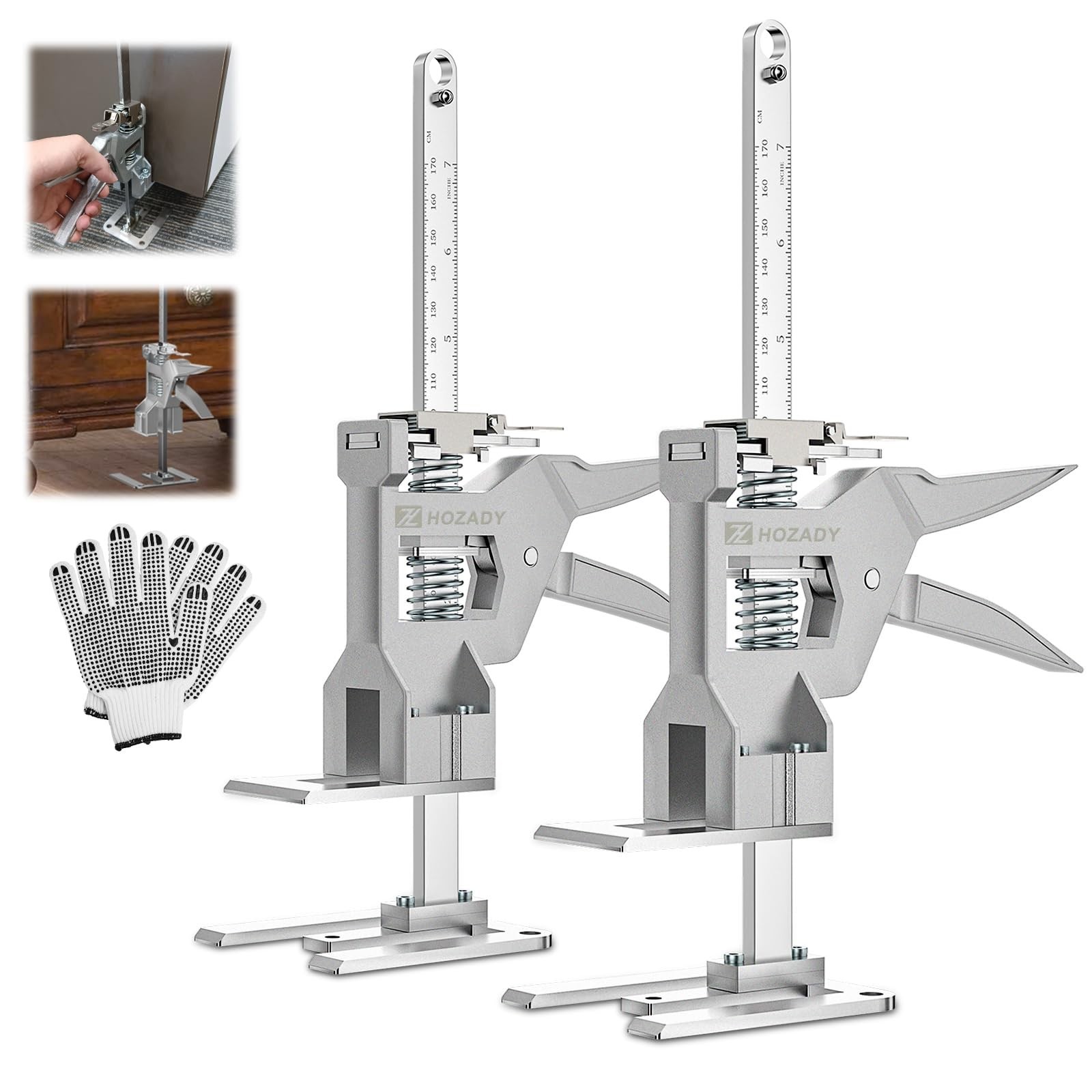 Labor Saving Arm Jack 2 Pack, 440LBS Capacity Furniture Jack with Stainless S...