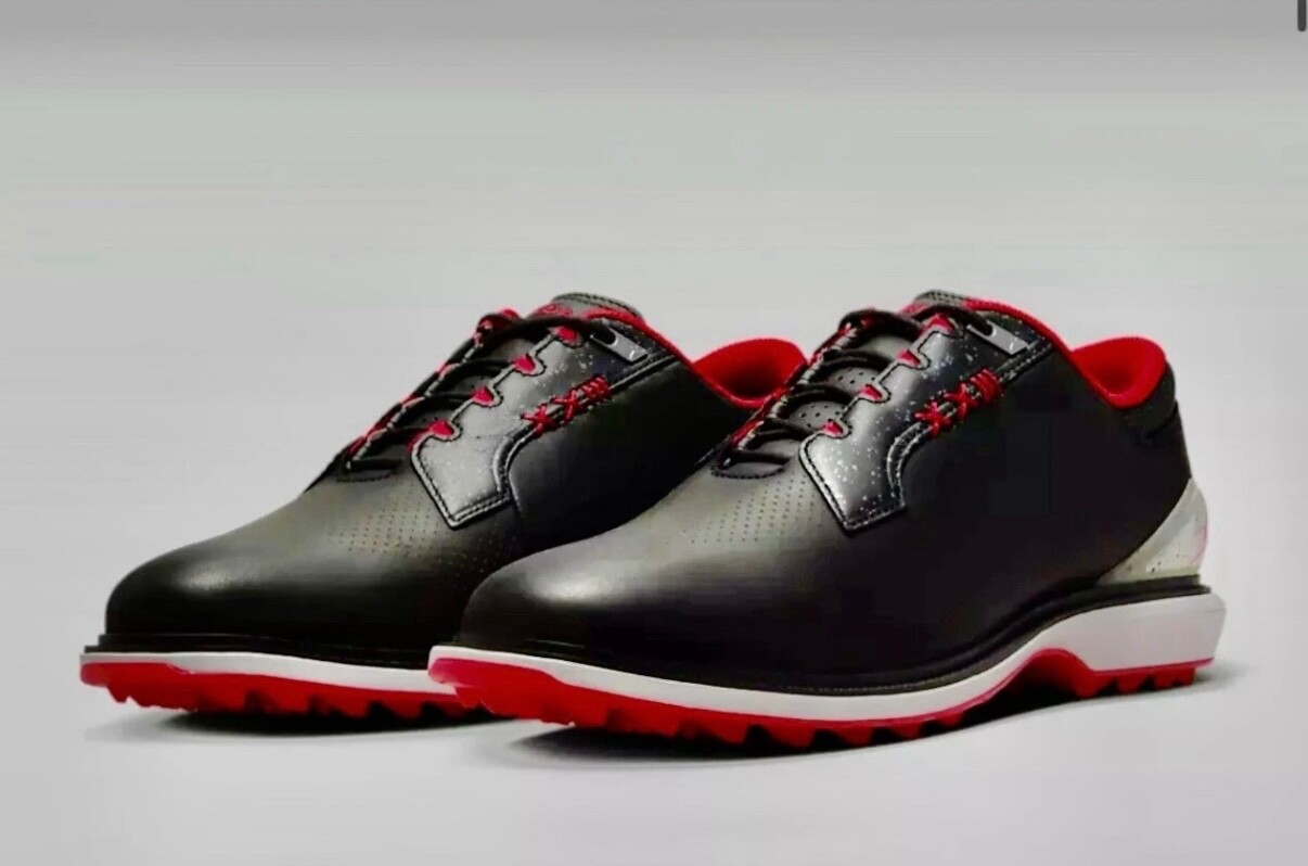 Nike Jordan ADG 5 Low Spineless Golf Shoes Black Red Bred FQ7874-001 Men's Sizes