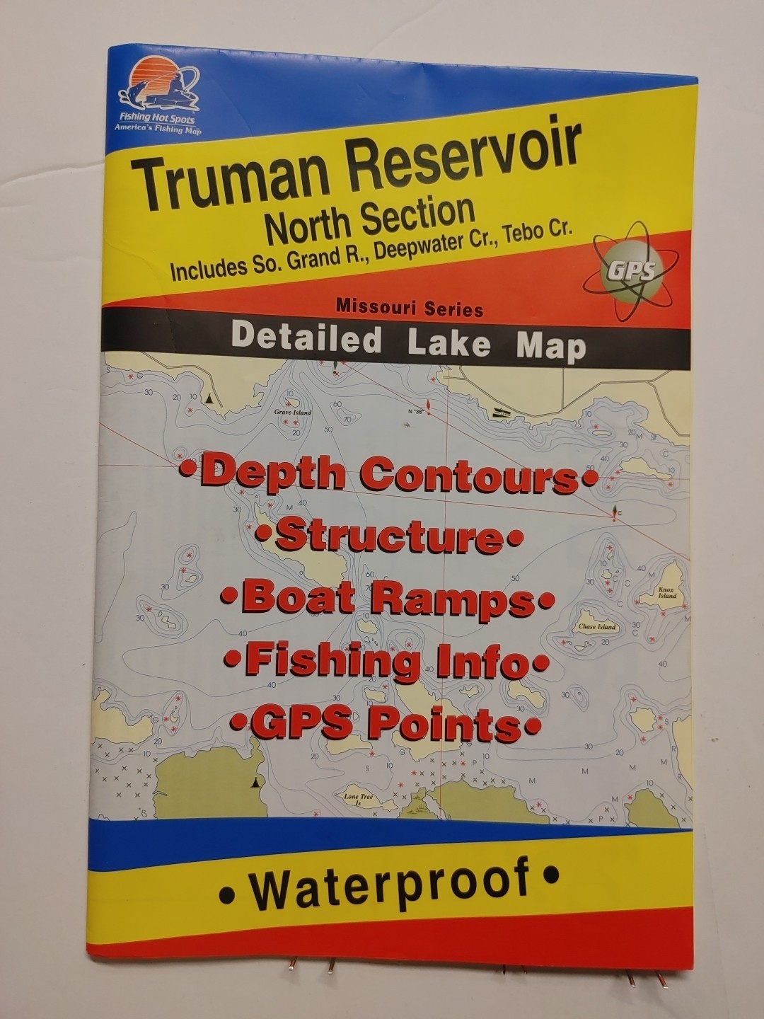 Truman Reservoir-North Missouri Series Fishing Hot Spots Waterproof Map