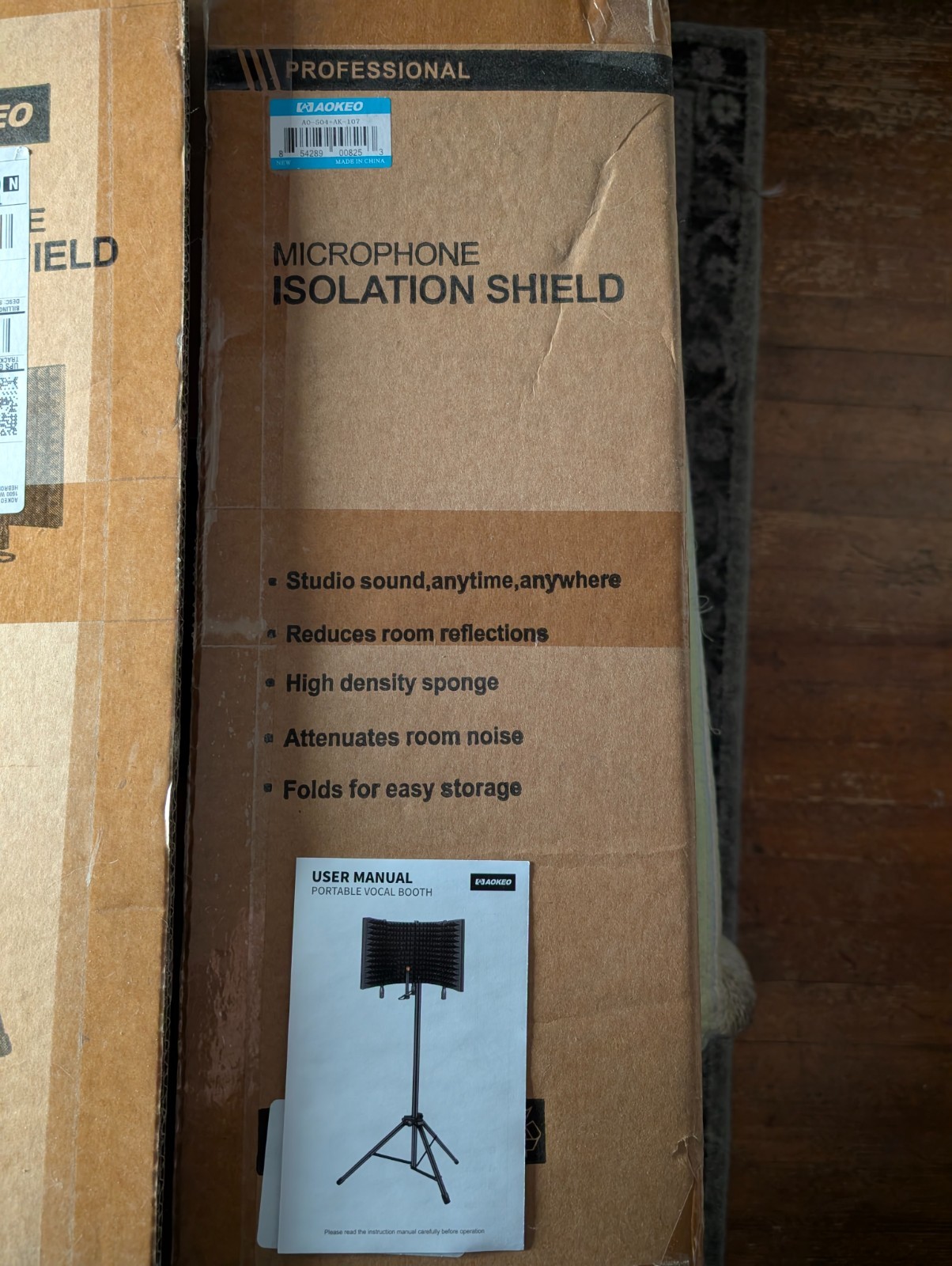 Aokeo AO-504 mic isolation shield, open box new condition