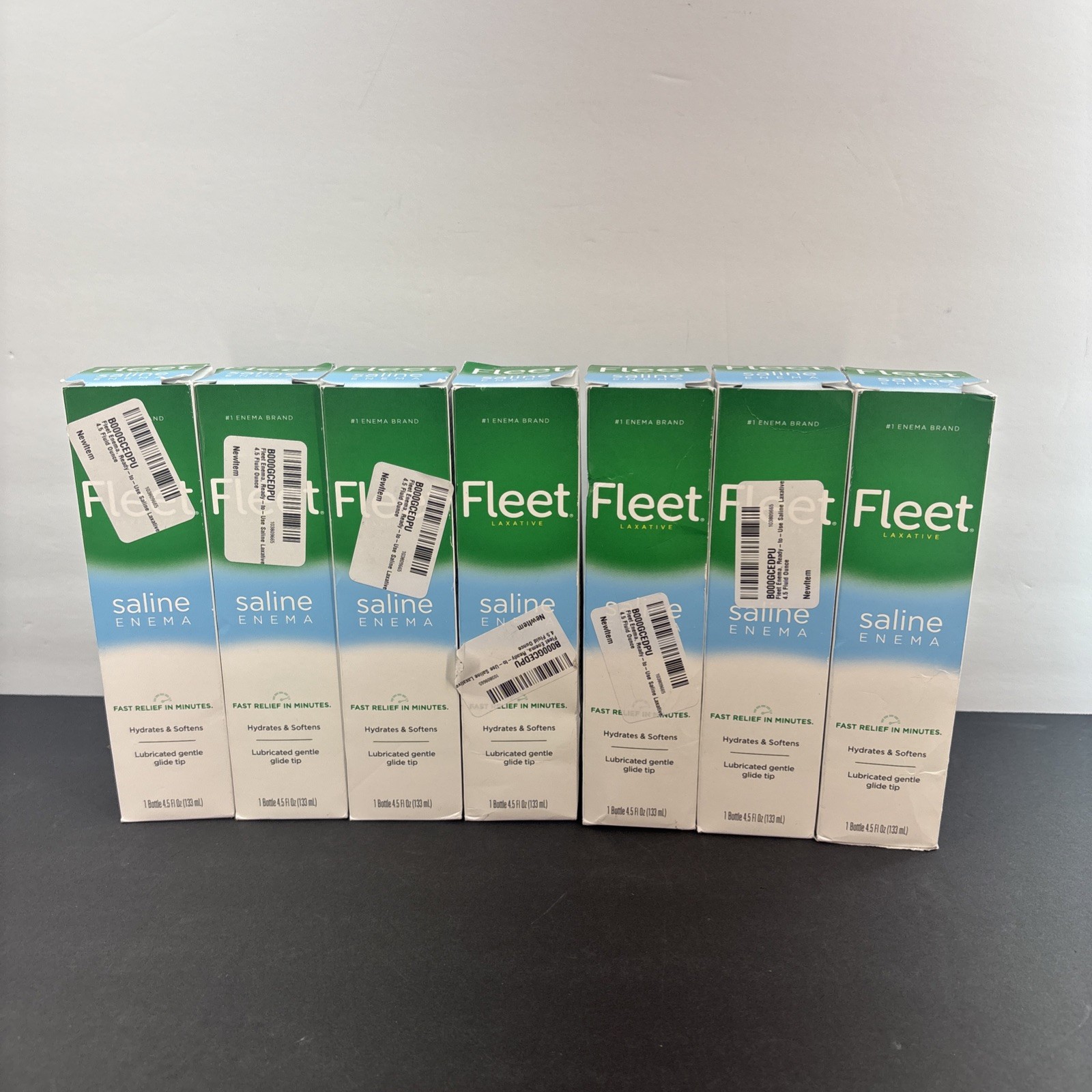 Fleet Enema Ready-to-Use Saline Laxative 4.5 fl oz (133 ml) Pack of 7 Exp 02/28