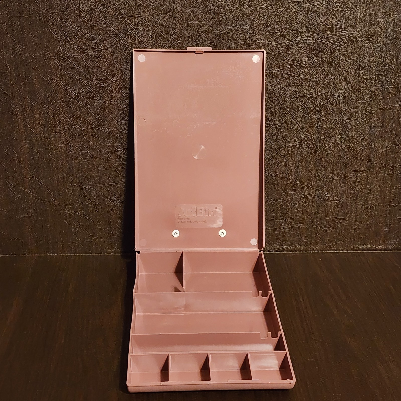 Vintage Artbin Clipboard Pink Muave Interior Storage Case Clip Board