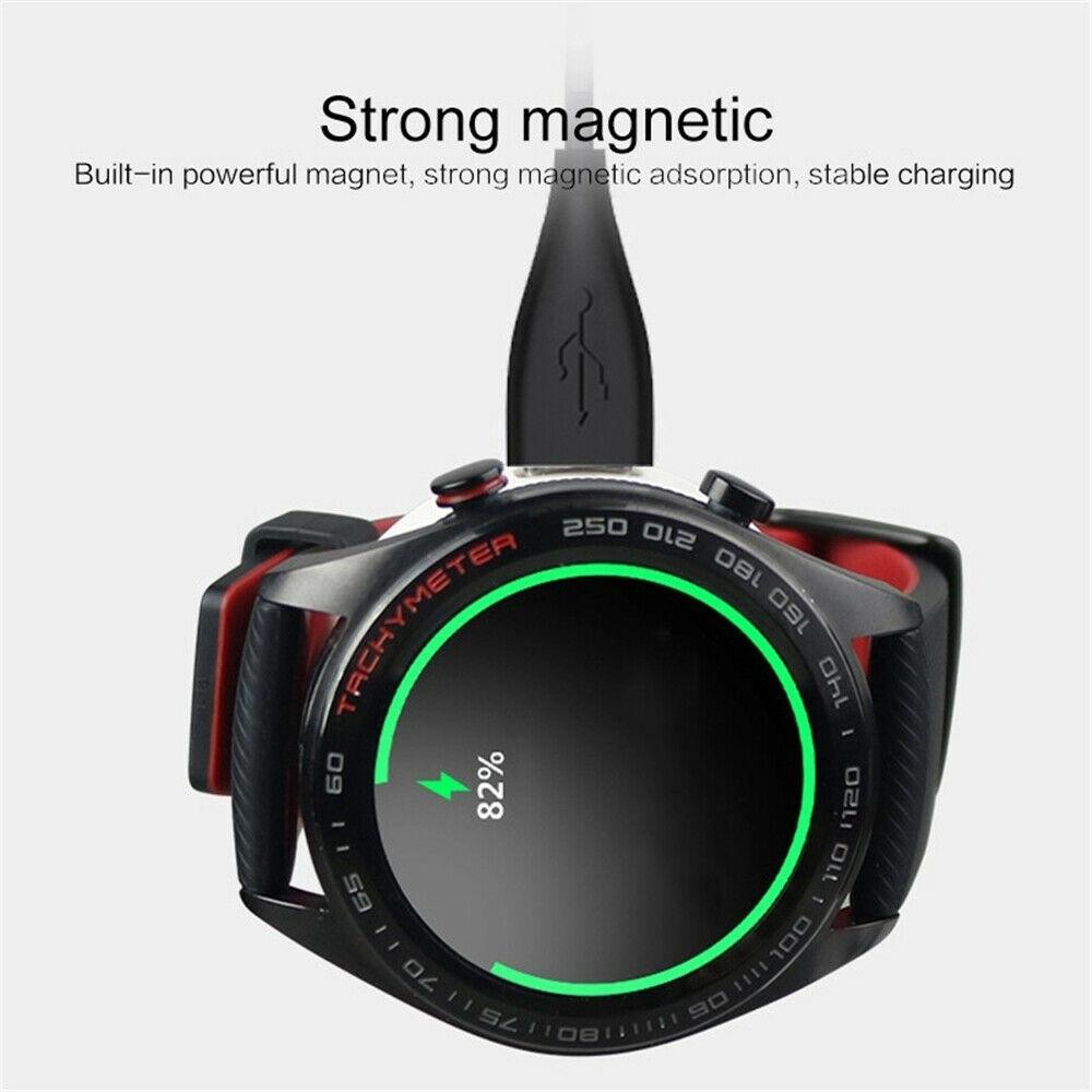 Black USB Magnetic Charging Cable Base Wireless For Huawei Watch GT2 Pro D